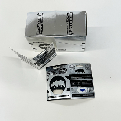 Buy RHINO 69 Enhancement Pill Sliver Cardboard Packaging Box Customized online manufacture