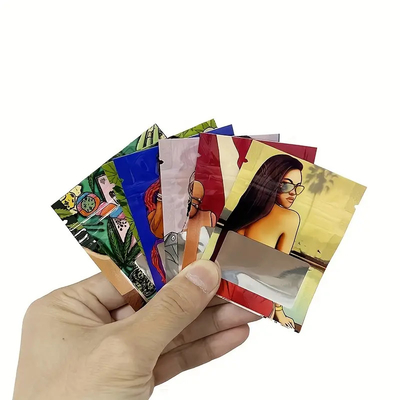 Buy Customized Printing 3.5 Mil Zip Lock Mylar Pouch For Food And Snacks Storage online manufacture