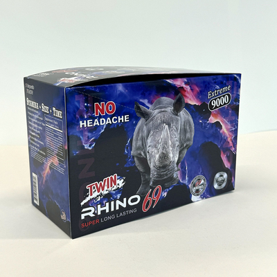 Custom Designed Rhino 69 Male Enhancement Pill Box Packaging Recyclable