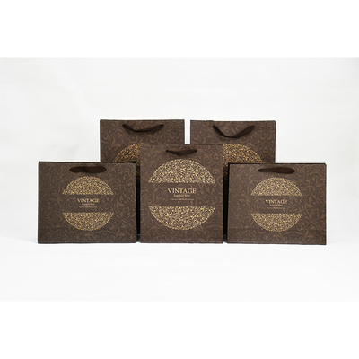 Eco Friendly Paper Twist Handle Bags 250g 300g Weight Customized Color Simple Design